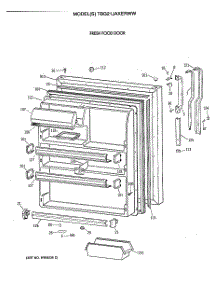 02 - Fresh Food Door parts for Ge Refrigerator TBG21JAXERWW from AppliancePartsPros.com
