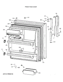 02 - Fresh Food Door parts for Ge Refrigerator TBH18JATERWH from AppliancePartsPros.com