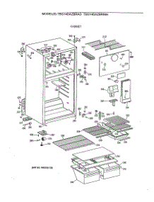02 - Cabinet parts for Ge Refrigerator TBG14DAZBRWH from AppliancePartsPros.com