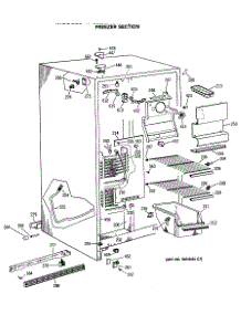 02 - Freezer Section parts for Ge Refrigerator TFG22ZASCWH from AppliancePartsPros.com