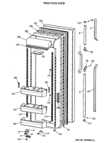 02 - Fresh Food Door parts for Ge Refrigerator TFG27PRVAWW from AppliancePartsPros.com