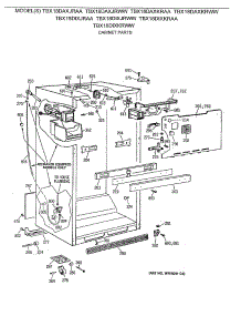 03 - Cabinet Parts parts for Ge Refrigerator TBX18DAXJRWW from AppliancePartsPros.com