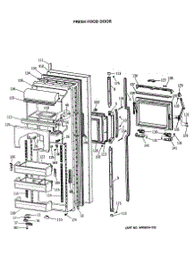 02 - Fresh Food Door parts for Ge Refrigerator MSK27DHSMAD from AppliancePartsPros.com