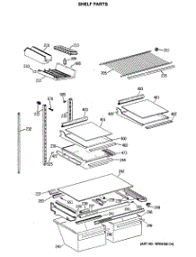 04 - Shelf Parts parts for Ge Refrigerator TBC19MASPRAD from AppliancePartsPros.com