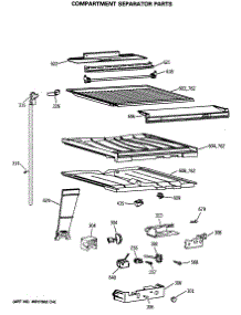 05 - Compartment Separator Parts parts for Ge Refrigerator TBC19MASPRAD from AppliancePartsPros.com