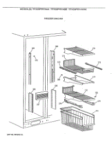 04 - Freezer Shelves parts for Ge Refrigerator TFX30PRYAWW from AppliancePartsPros.com