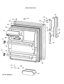 02 - Fresh Food Door parts for Ge Refrigerator TBX18SAXBLWW from AppliancePartsPros.com