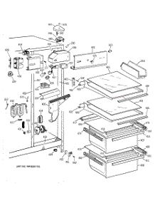 03 - Fresh Food Section parts for Ge Refrigerator TFT20JRXFWW from AppliancePartsPros.com