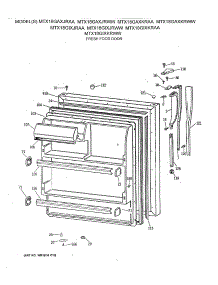 02 - Fresh Food Door parts for Ge Refrigerator MTX18GAXJRAA from AppliancePartsPros.com