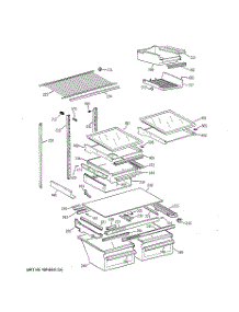 04 - Shelf Parts parts for Ge Refrigerator TBX19PAYFRWW from AppliancePartsPros.com