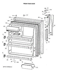02 - Fresh Food Door parts for Ge Refrigerator MTX21GASNRAD from AppliancePartsPros.com