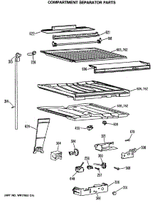 05 - Compartment Separator Parts parts for Ge Refrigerator MTX21GASNRAD from AppliancePartsPros.com