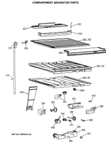 05 - Compartment Separator Parts parts for Ge Refrigerator TBX19MASERAD from AppliancePartsPros.com