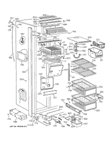 03 - Freezer Section parts for Ge Refrigerator ZIS42NSE from AppliancePartsPros.com