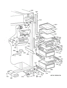 04 - Fresh Food Section parts for Ge Refrigerator ZIS42NSE from AppliancePartsPros.com