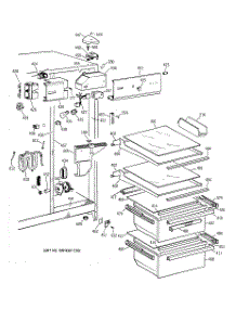 03 - Fresh Food Section parts for Ge Refrigerator TFX25JRYFAA from AppliancePartsPros.com
