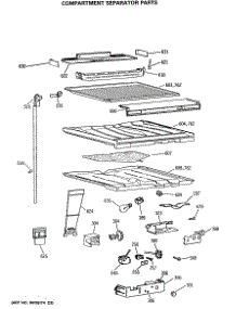 05 - Compartment Separator Parts parts for Ge Refrigerator TBE21DATMRWH from AppliancePartsPros.com