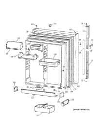 02 - Fresh Food Door parts for Ge Refrigerator TBX19PABLRWW from AppliancePartsPros.com