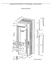 02 - Fresh Food Door parts for Ge Refrigerator TFX27PRXCBB from AppliancePartsPros.com