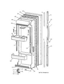 03 - Fresh Food Door parts for Ge Refrigerator TFX22CRBCAA from AppliancePartsPros.com