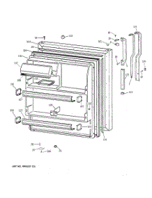 02 - Fresh Food Door parts for Ge Refrigerator TBX18MAZKRAA from AppliancePartsPros.com