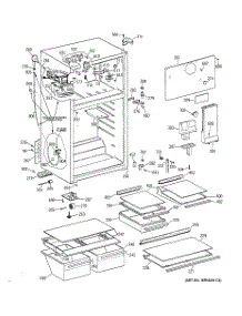 02 - Cabinet parts for Ge Refrigerator TBT18NIYERWH from AppliancePartsPros.com