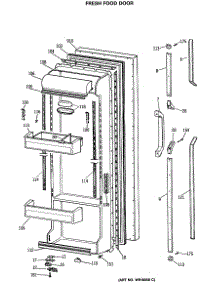 02 - Fresh Food Door parts for Ge Refrigerator TFG22PRSMWW from AppliancePartsPros.com