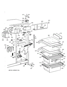 03 - Fresh Food Section parts for Ge Refrigerator MSG25GRZAWW from AppliancePartsPros.com