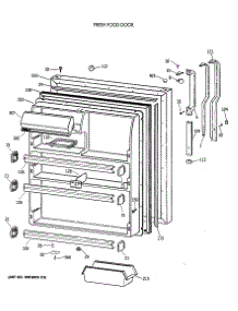 02 - Fresh Food Door parts for Ge Refrigerator TBT24JATHRAD from AppliancePartsPros.com