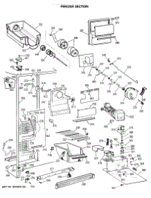 02 - Freezer Section parts for Ge Refrigerator TFG20JRSMWW from AppliancePartsPros.com