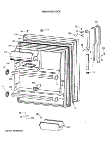 02 - Fresh Food Door parts for Ge Refrigerator TBT18JATERWH from AppliancePartsPros.com