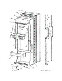 02 - Fresh Food Door parts for Ge Refrigerator TFX22VRAAWW from AppliancePartsPros.com