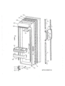 02 - Fresh Food Door parts for Ge Refrigerator TFK27ZRXDAA from AppliancePartsPros.com