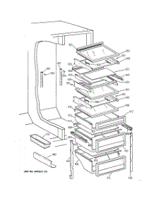 05 - Fresh Food Shelves parts for Ge Refrigerator TPX21PRXFAA from AppliancePartsPros.com