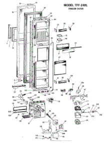 03 - Freezer Door parts for Ge Refrigerator TFF24RLB from AppliancePartsPros.com