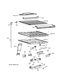 05 - Compartment Separator Parts parts for Ge Refrigerator TBX19PAYFRBB from AppliancePartsPros.com