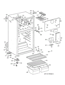 02 - Cabinet parts for Ge Refrigerator TBG16SACBRAA from AppliancePartsPros.com