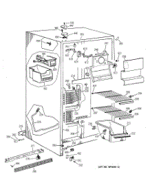 02 - Freezer Section parts for Ge Refrigerator CSX20BIYFWH from AppliancePartsPros.com