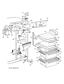 03 - Fresh Food Section parts for Ge Refrigerator TFK20JAZAAA from AppliancePartsPros.com