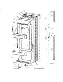 02 - Fresh Food Door parts for Ge Refrigerator TFX25PRYDWW from AppliancePartsPros.com