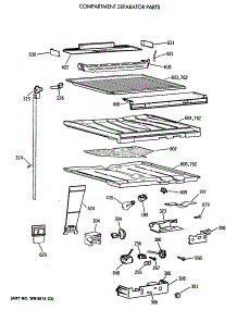05 - Compartment Separator Parts parts for Ge Refrigerator TBT21JATERAD from AppliancePartsPros.com