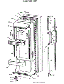 02 - Fresh Food Door parts for Ge Refrigerator TFG24ZRSCWH from AppliancePartsPros.com