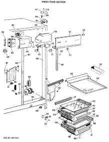 03 - Fresh Food Section parts for Ge Refrigerator MSX22DLB from AppliancePartsPros.com