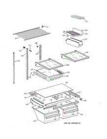 04 - Shelf Parts parts for Ge Refrigerator TBX18JIZCRWW from AppliancePartsPros.com