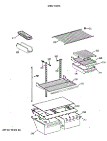 04 - Shelf Parts parts for Ge Refrigerator TBT18DATERWH from AppliancePartsPros.com