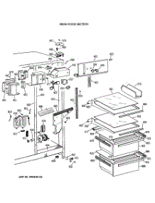 03 - Fresh Food Section parts for Ge Refrigerator TFG20JRVAWW from AppliancePartsPros.com