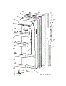 02 - Fresh Food Door parts for Ge Refrigerator TPG21PRBABB from AppliancePartsPros.com
