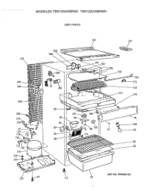 02 - Unit Parts parts for Ge Refrigerator TBX12SAXBRAD from AppliancePartsPros.com