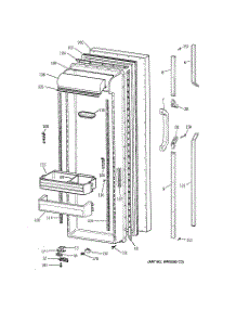 02 - Fresh Food Door parts for Ge Refrigerator TFT27PRXFWW from AppliancePartsPros.com