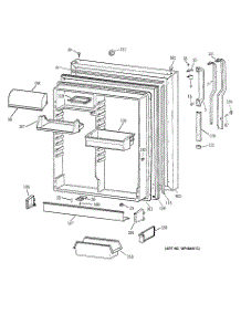 02 - Fresh Food Door parts for Ge Refrigerator TBX22VAZBRWW from AppliancePartsPros.com